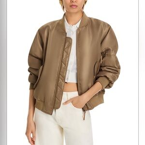 Anine Bing Leon Bomber Jacket in Sepia, Size Small